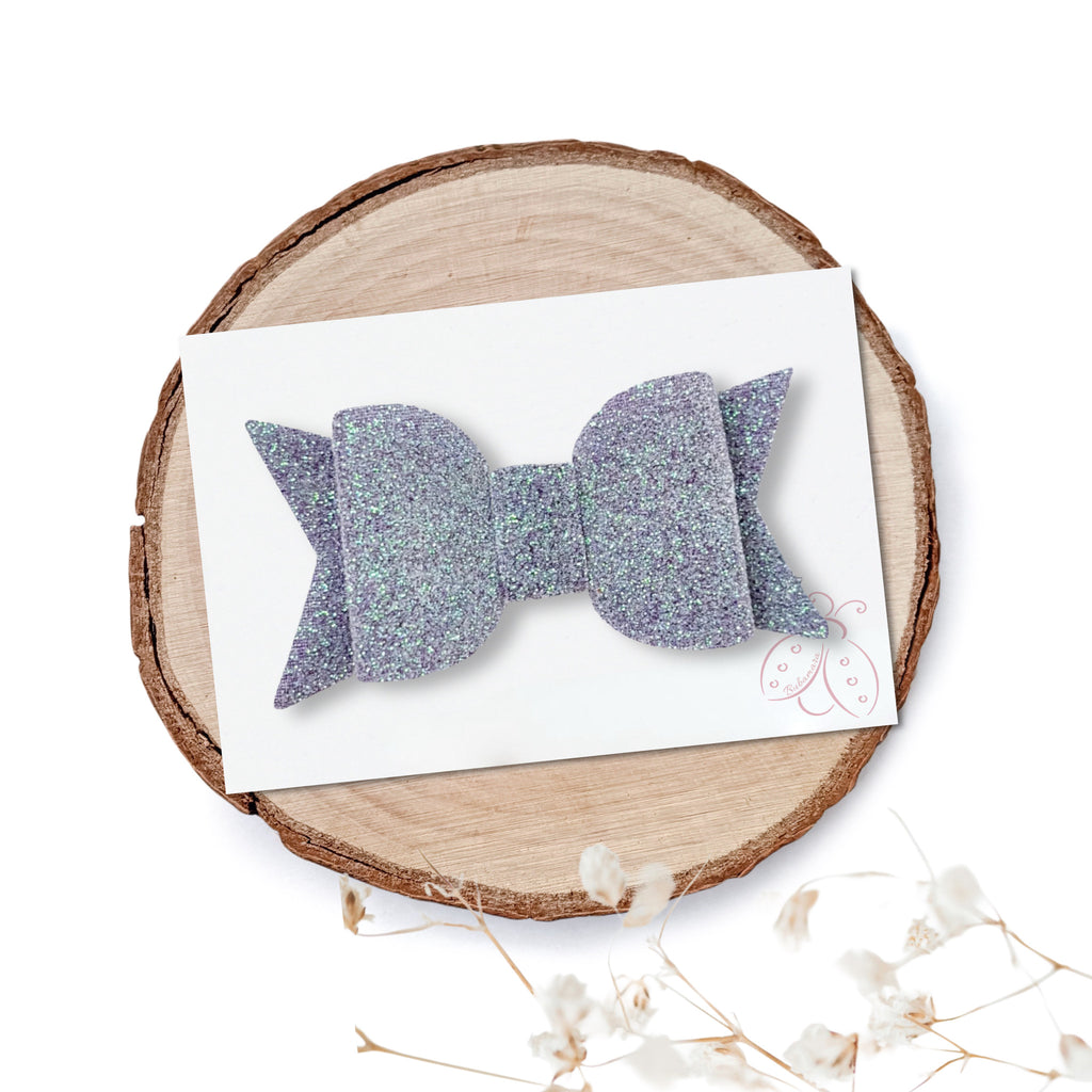 Špangica s Pentljico - Eva - pastel mini glitter (več barv)