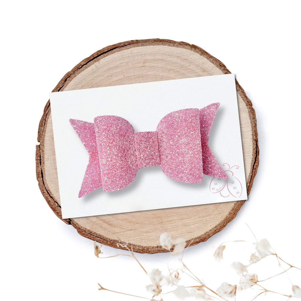 Špangica s Pentljico - Eva - pastel mini glitter (več barv)