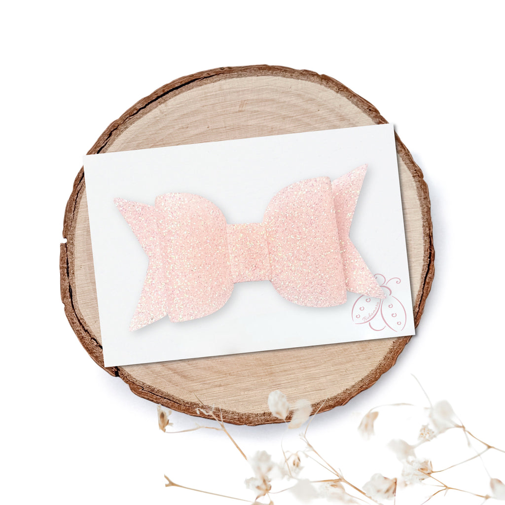 Špangica s Pentljico - Eva - pastel mini glitter (več barv)