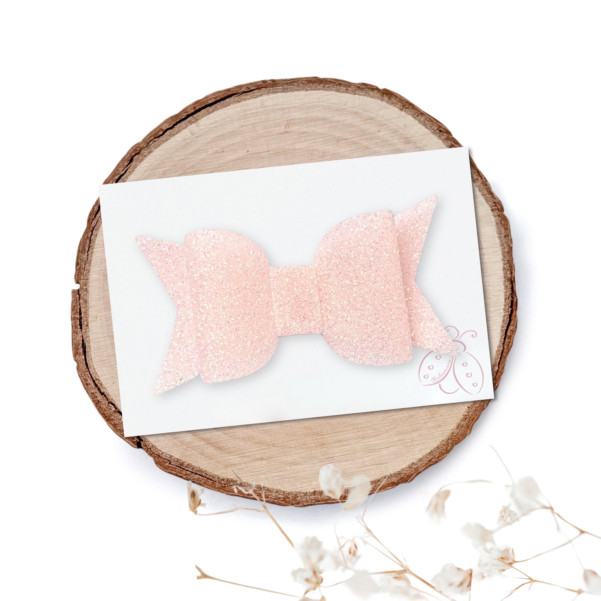 Špangica s Pentljico - Eva - pastel mini glitter (več barv)