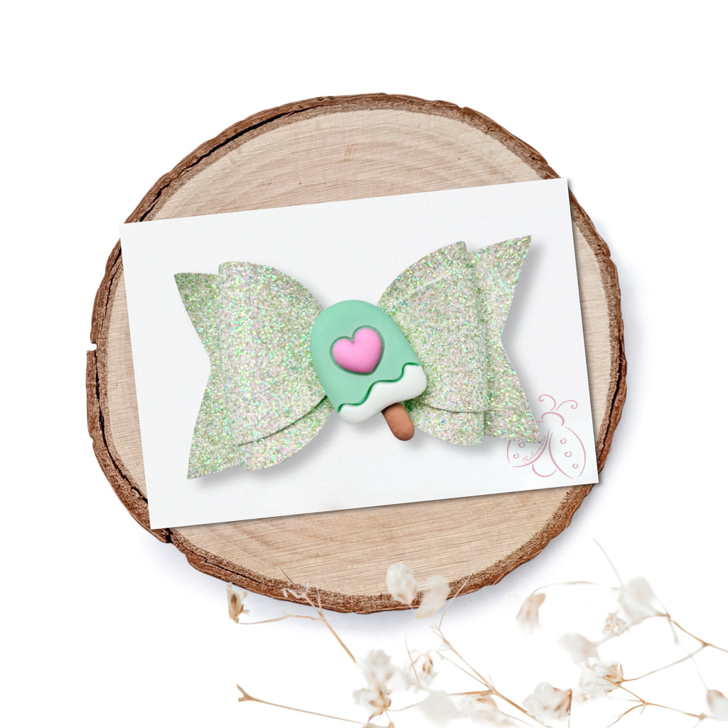 Špangica s Pentljico - Candy - mini glitter (več barv)
