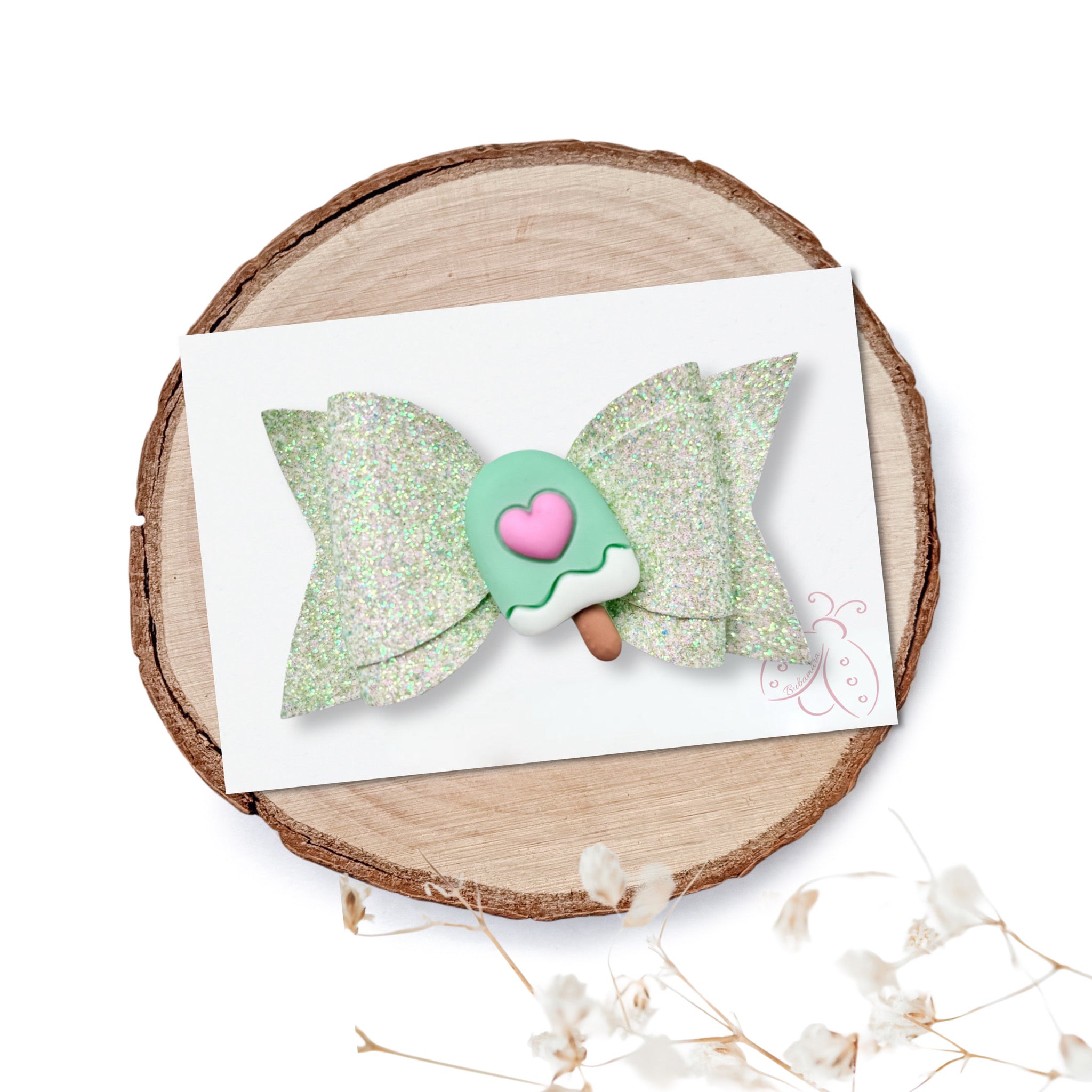 Špangica s Pentljico - Candy - mini glitter (več barv)