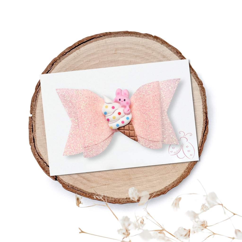 Špangica s Pentljico - Candy - mini glitter (več barv)