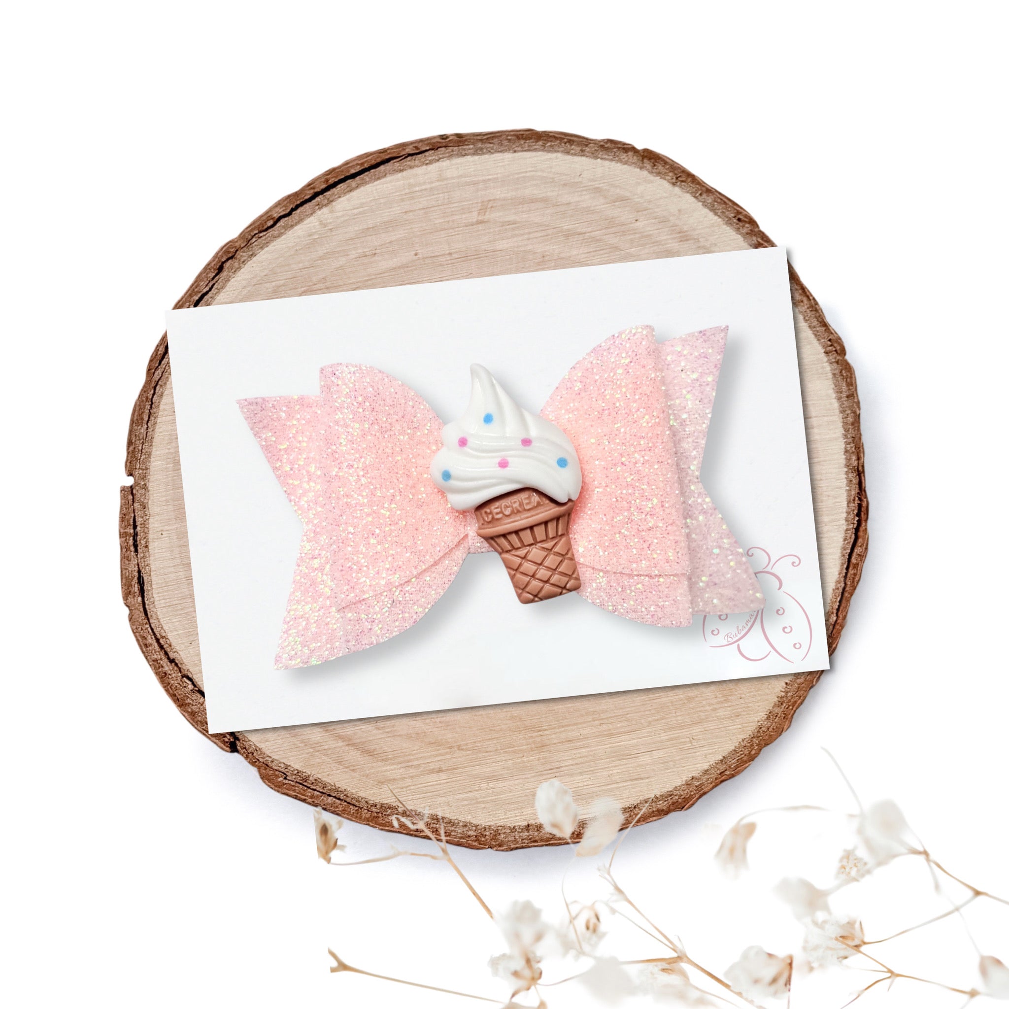 Špangica s Pentljico - Candy - mini glitter (več barv)