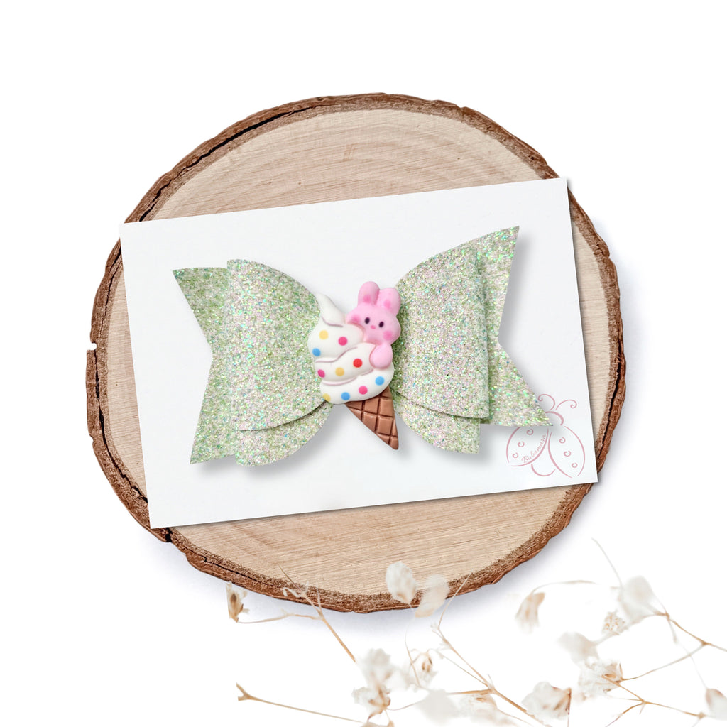 Špangica s Pentljico - Candy - mini glitter (več barv)