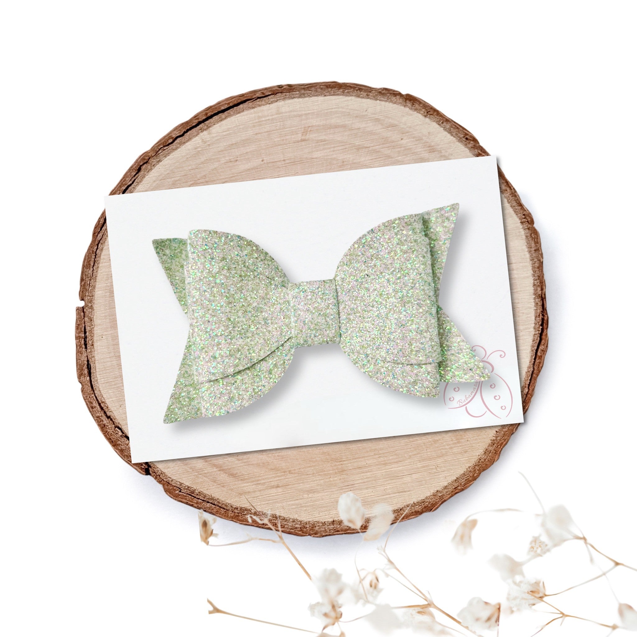 Špangica s Pentljico - Sia - pastel mini glitter (več barv)