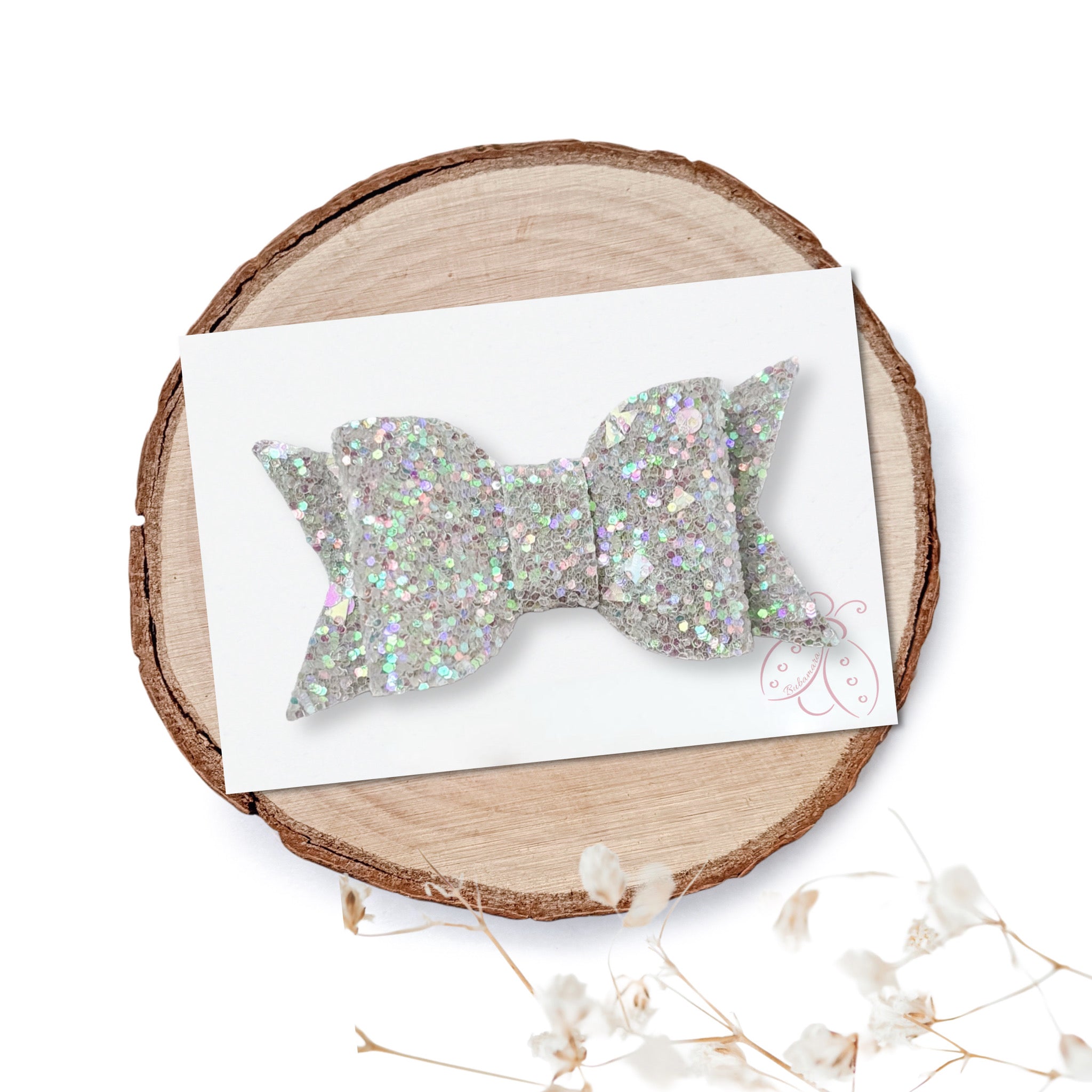 Špangica s Pentljico - Eva - chunky glitter (več barv)