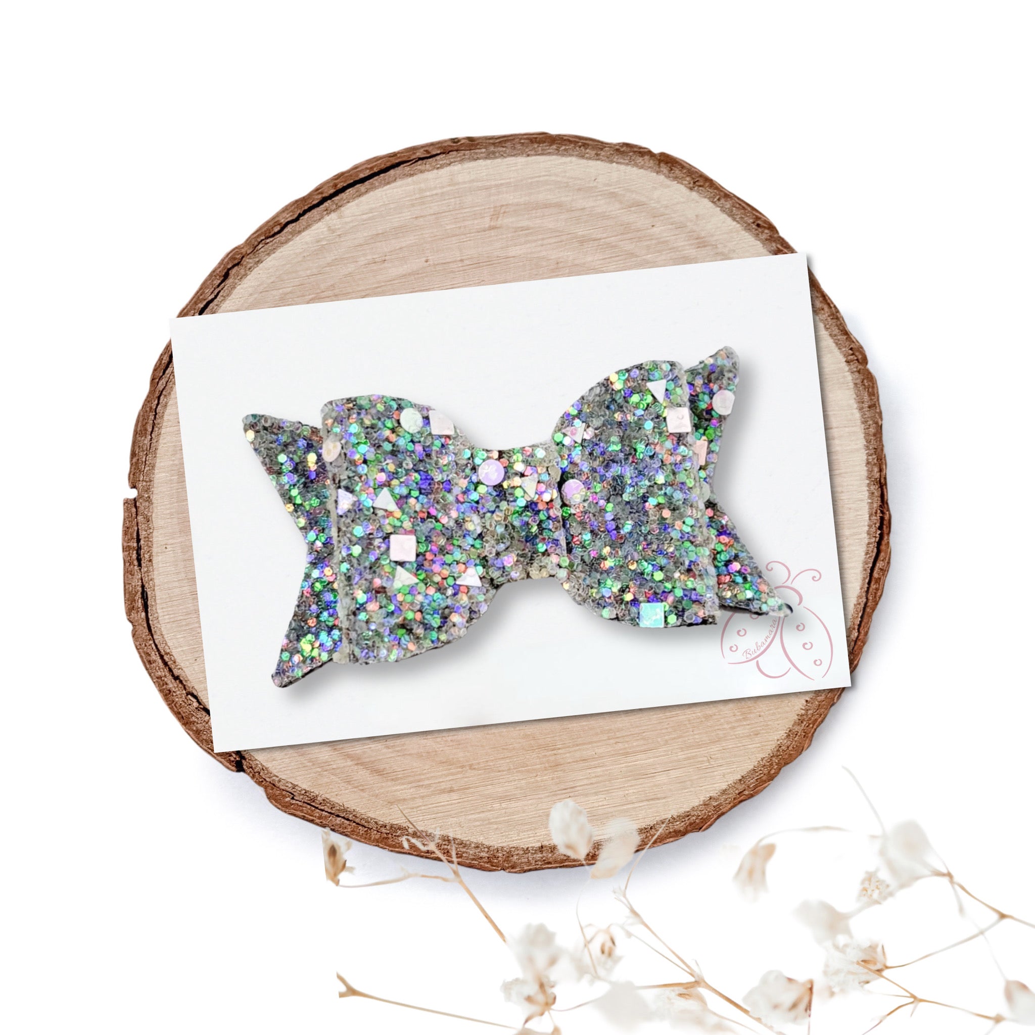 Špangica s Pentljico - Eva - chunky glitter (več barv)