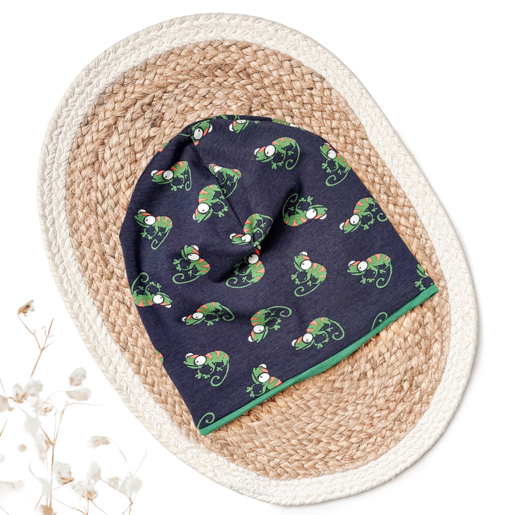 Obojestranska Baggy Kapa - Kameleoni - vel. M (42 - 45 cm)