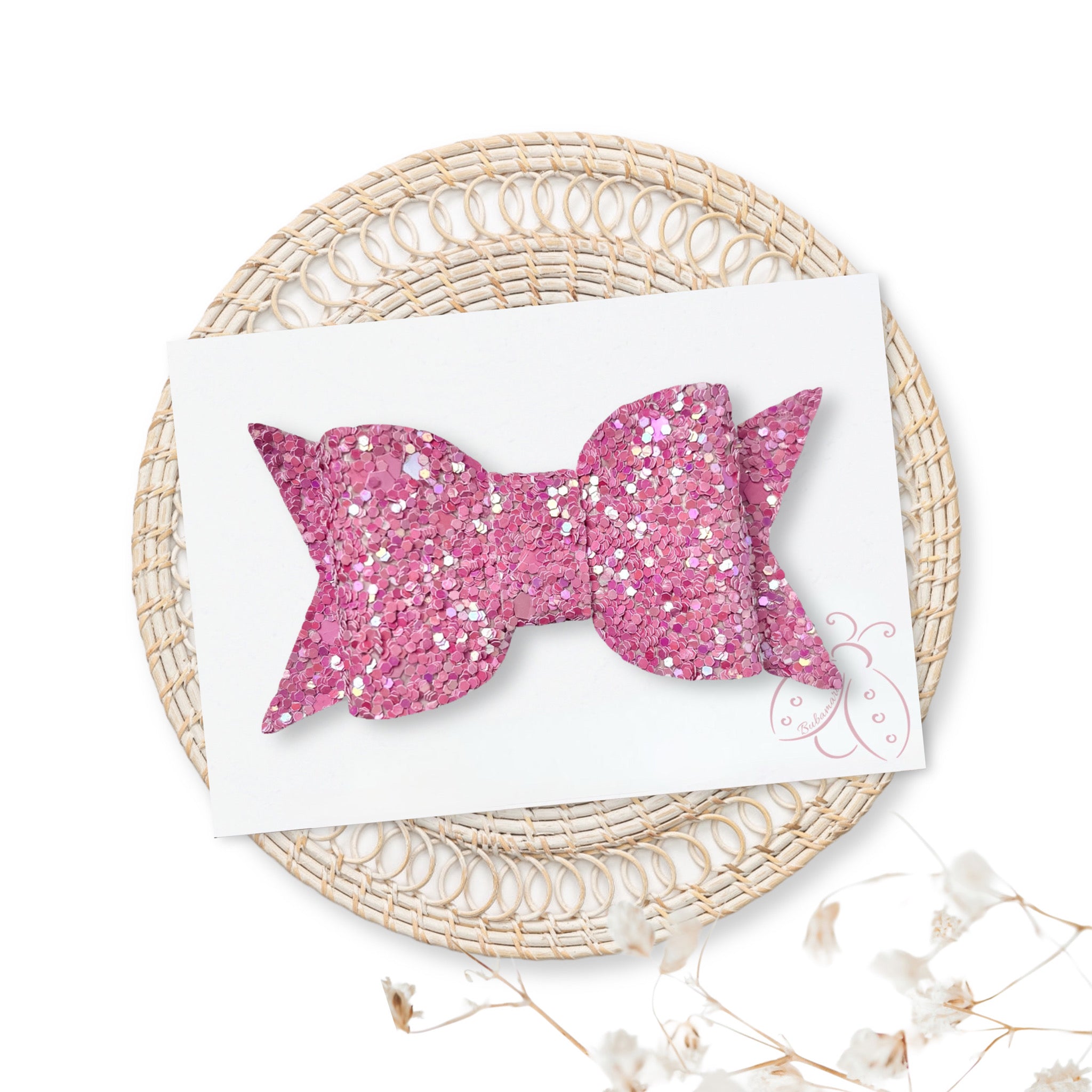 Špangica s Pentljico - Eva - spring glitter (več barv)
