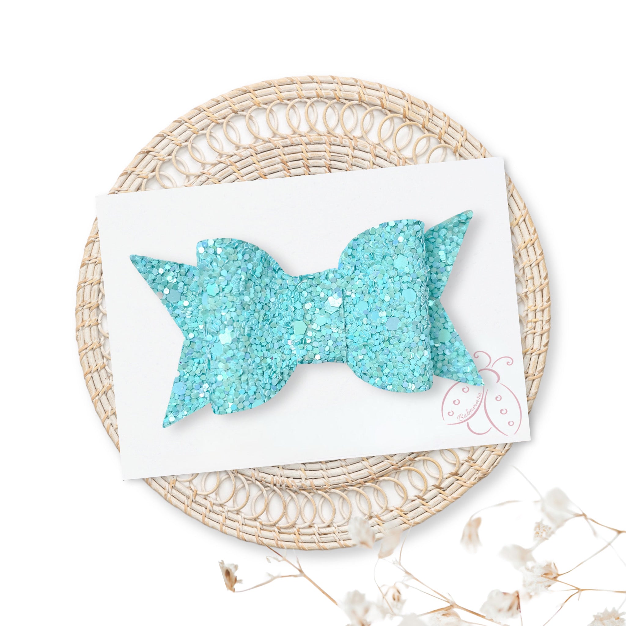 Špangica s Pentljico - Eva - spring glitter (več barv)