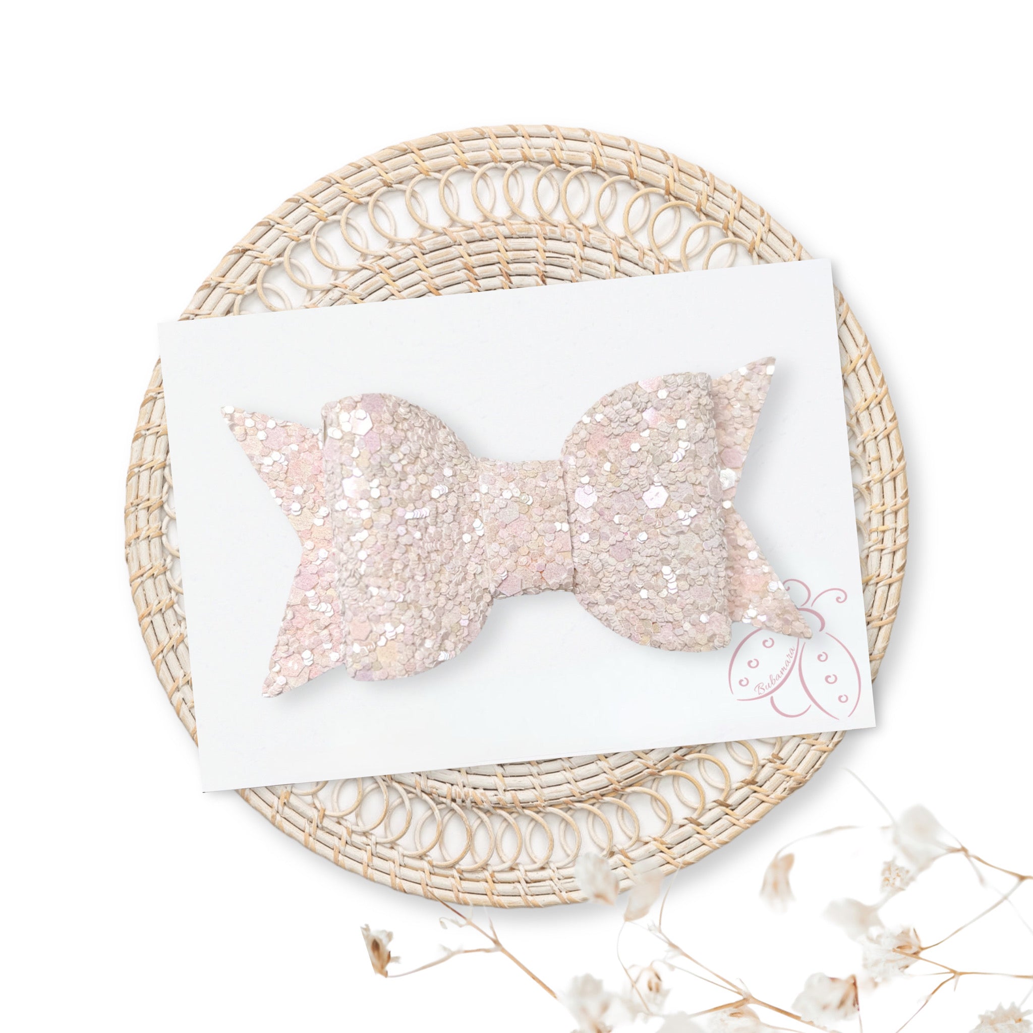 Špangica s Pentljico - Eva - spring glitter (več barv)