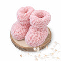 Kvačkani Copatki Za Dojenčke – Soft Cloud – roza