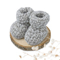 Kvačkani Copatki Za Dojenčke – Soft Cloud – siva