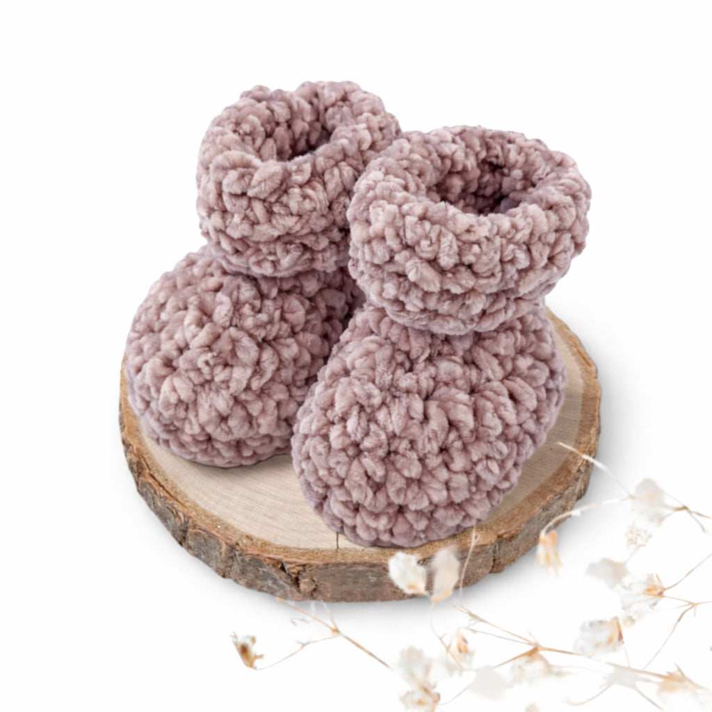 Kvačkani Copatki Za Dojenčke – Soft Cloud – rjava