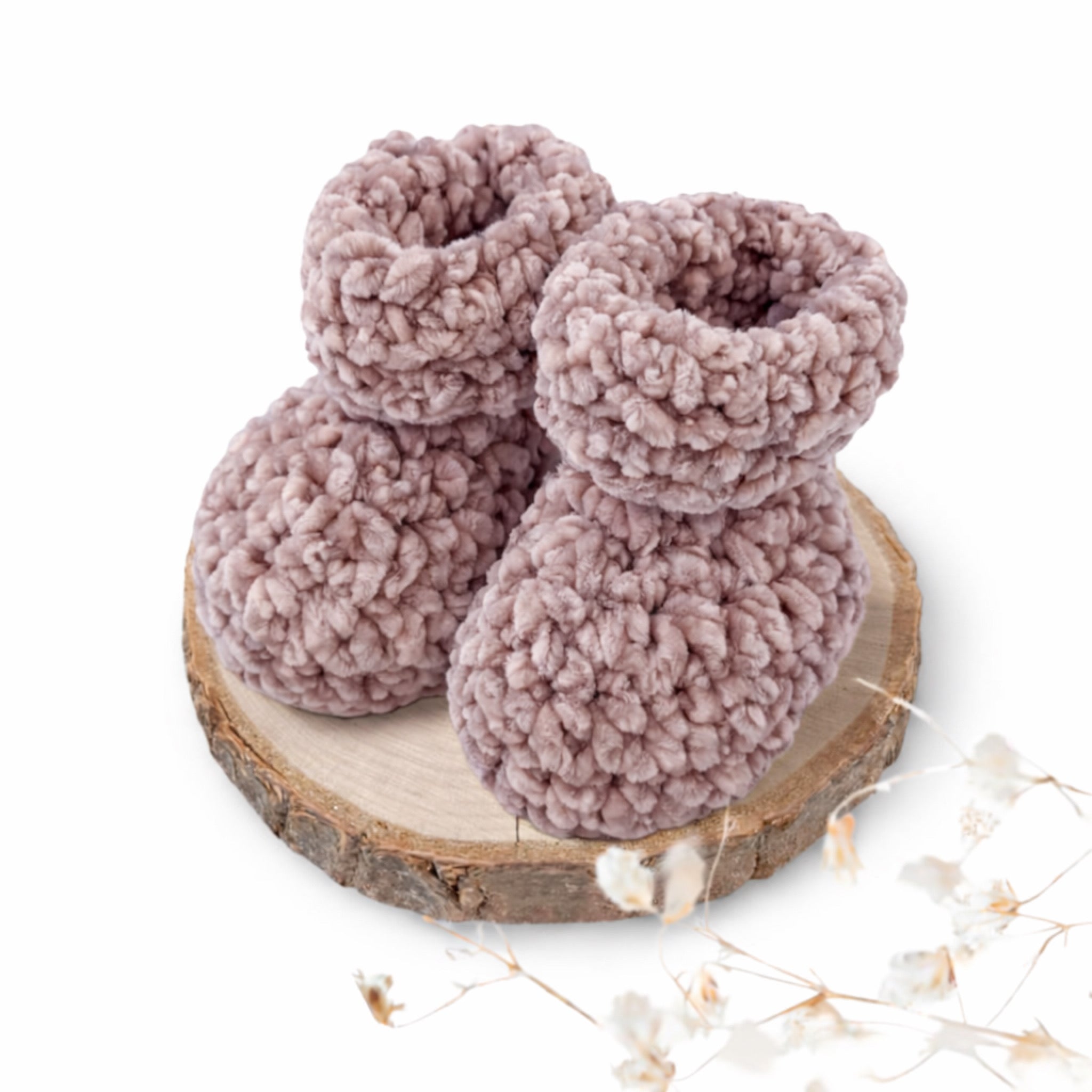 Kvačkani Copatki Za Dojenčke – Soft Cloud – rjava
