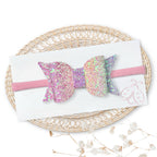 Naglavni Trakec s Pentljico - Eva - spring glitter (več barv)