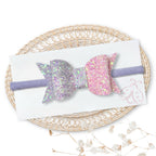 Naglavni Trakec s Pentljico - Eva - spring glitter (več barv)