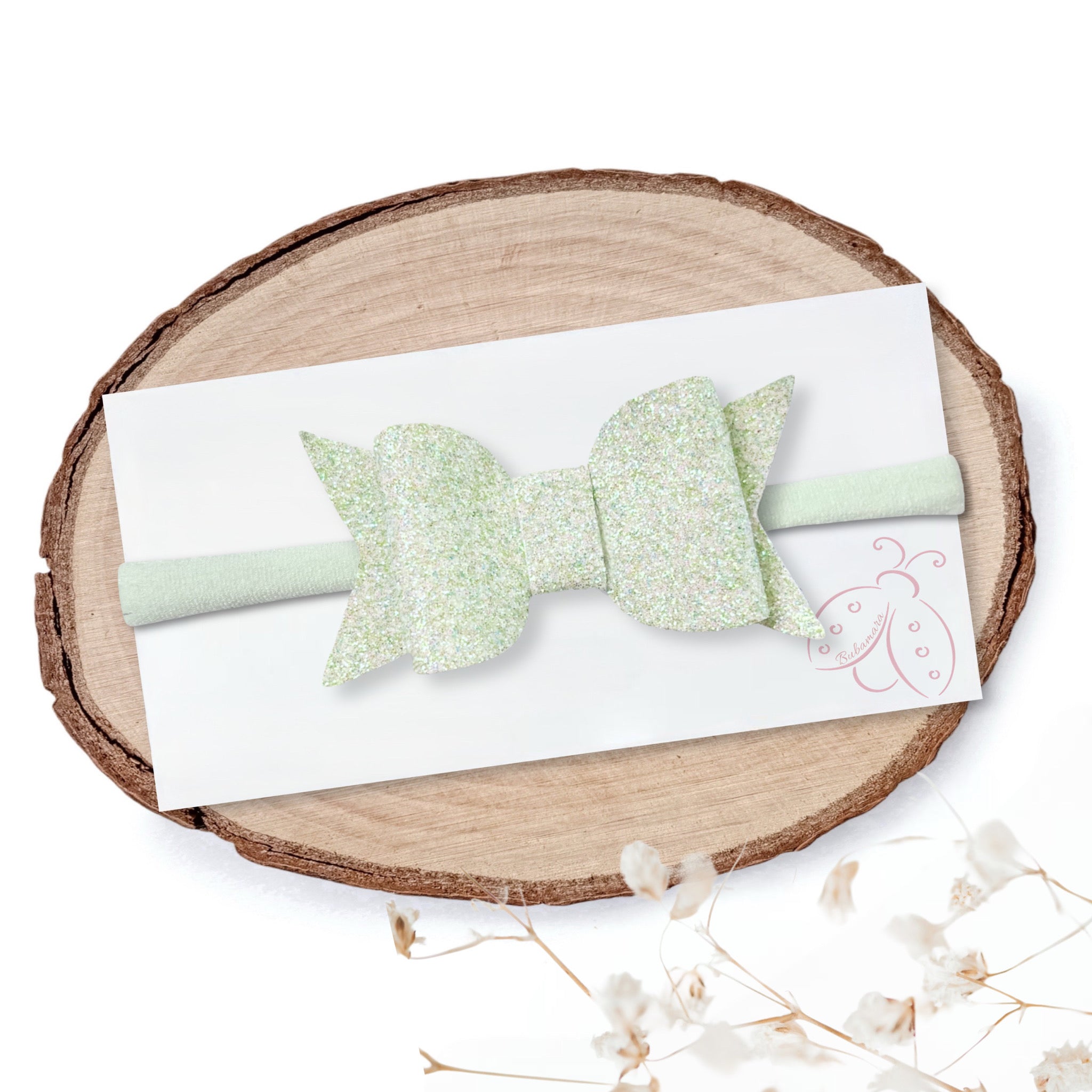 Naglavni Trakec s Pentljico - Eva - pastel mini glitter