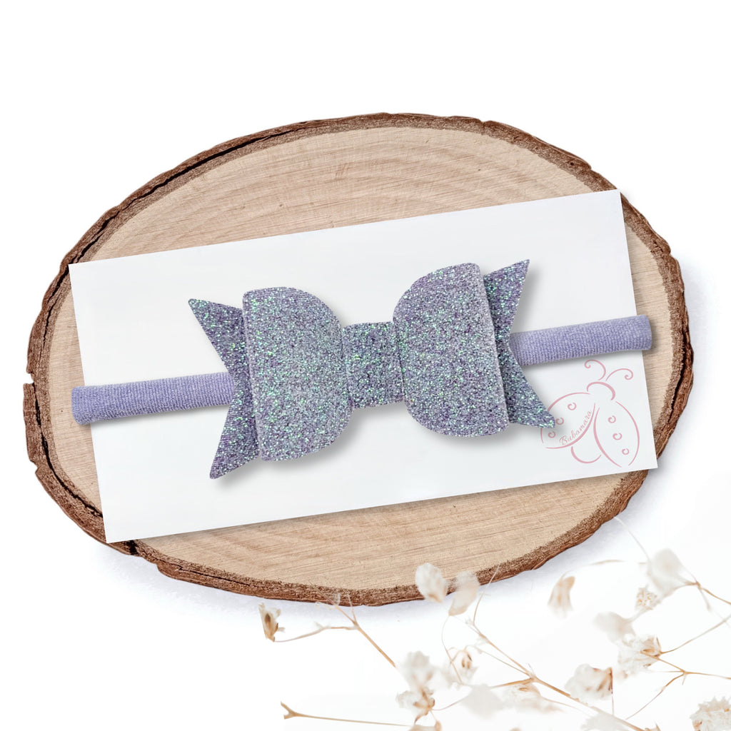 Naglavni Trakec s Pentljico - Eva - pastel mini glitter