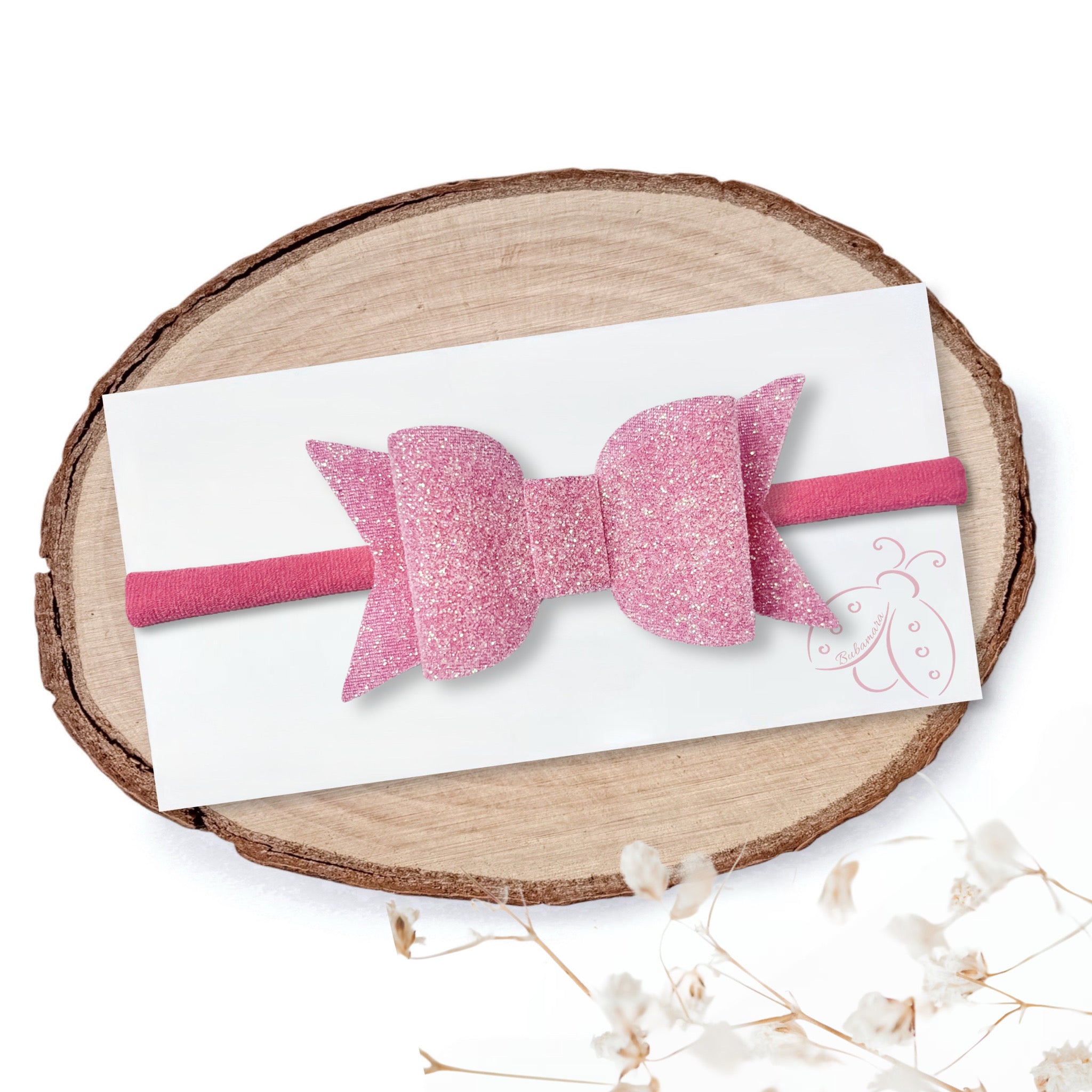 Naglavni Trakec s Pentljico - Eva - pastel mini glitter