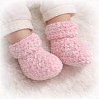Kvačkani Copatki Za Dojenčke – Soft Cloud – roza