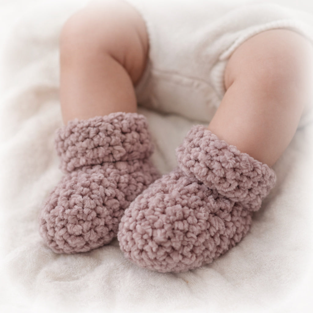 Kvačkani Copatki Za Dojenčke – Soft Cloud – rjava
