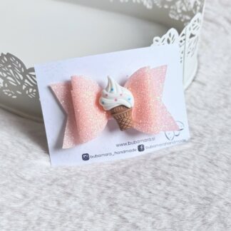 Špangica s Pentljico - Candy - mini glitter (več barv)