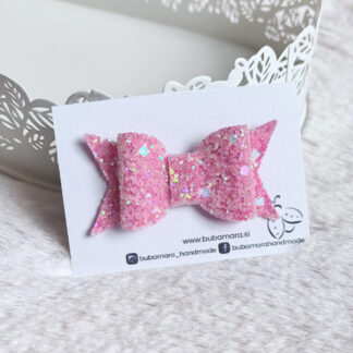 Špangica s Pentljico - Eva - chunky glitter (več barv)