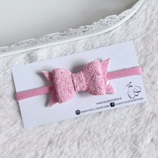 Naglavni Trakec s Pentljico – Eva – spring glitter (več barv)