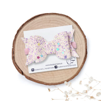 Elastika s Pentljico - Eva - party glitter (več barv)