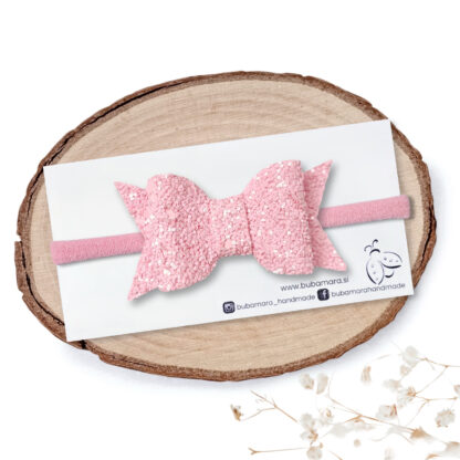 Naglavni Trakec s Pentljico – Eva – spring glitter (več barv)